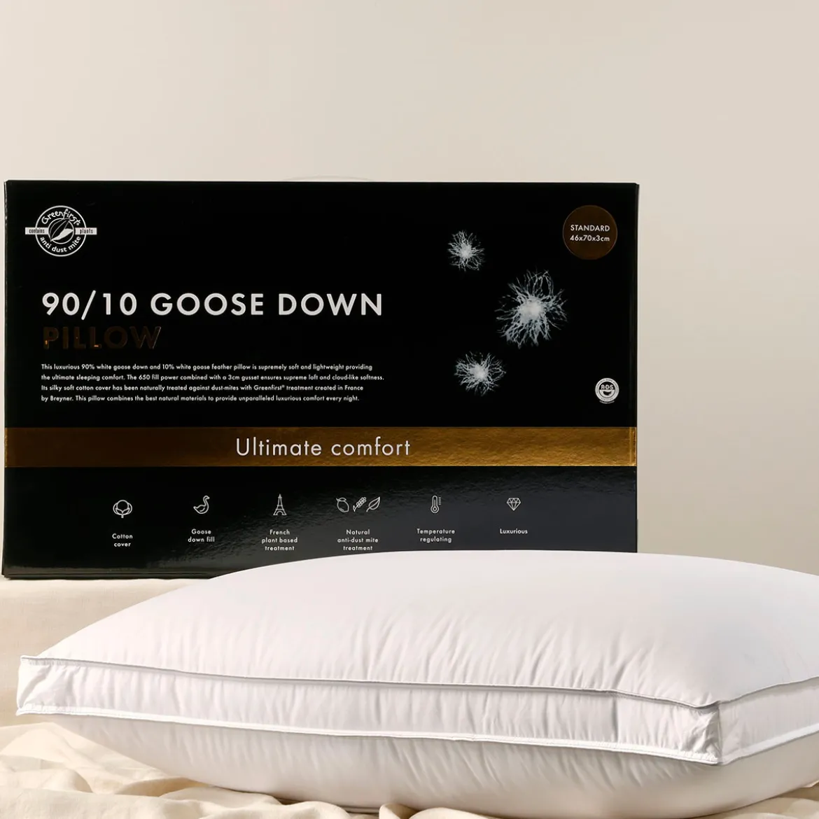 90/10 Goose Down Pillow