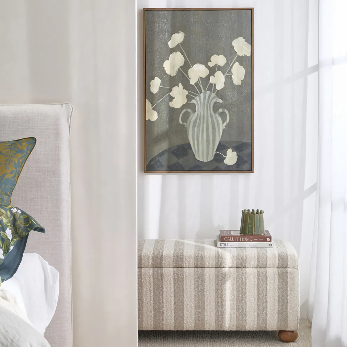 Adeline Stripe Storage Bench
