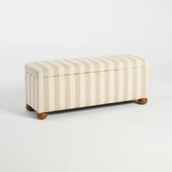 Adeline Stripe Storage Bench