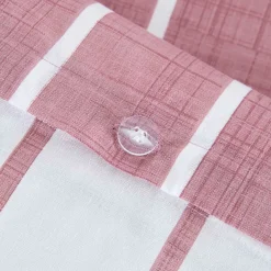 Adria Reversible Pink Stripe Quilt Cover Set