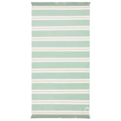 Aegean Sage/Melon Stripe Large Beach Towel