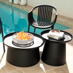Airlie Black Outdoor Side Table