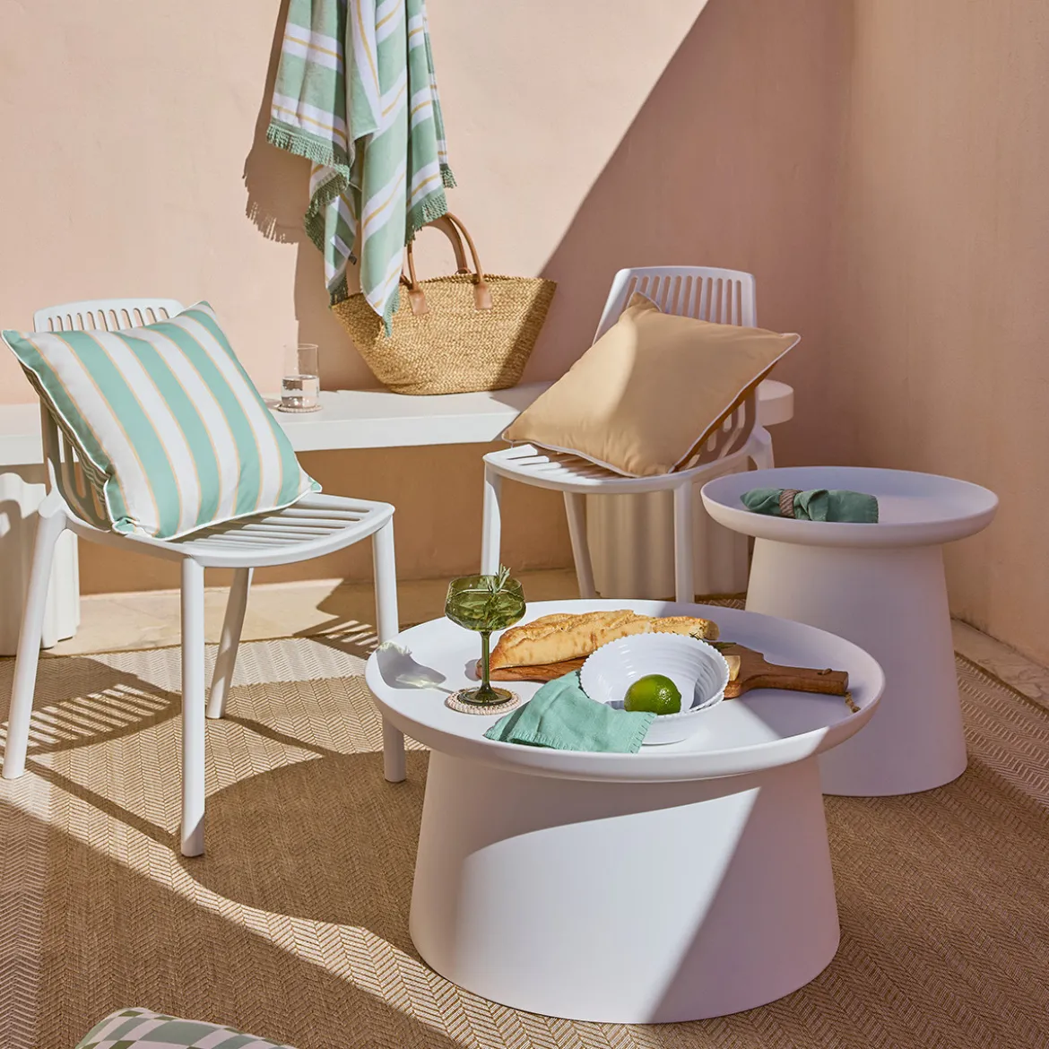 Airlie White Outdoor Coffee Table