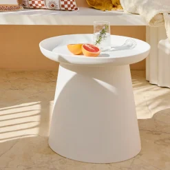 Airlie White Outdoor Side Table