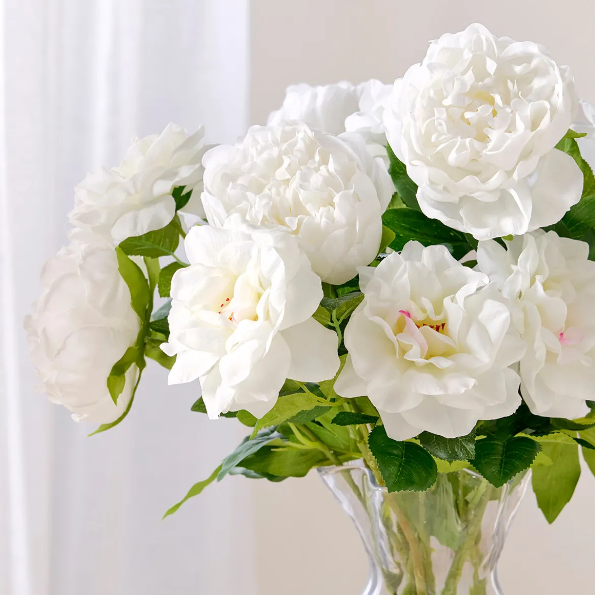 Annabelle White Artificial Flower Bouquet