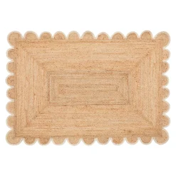 Aria Scalloped Jute Floor Rug