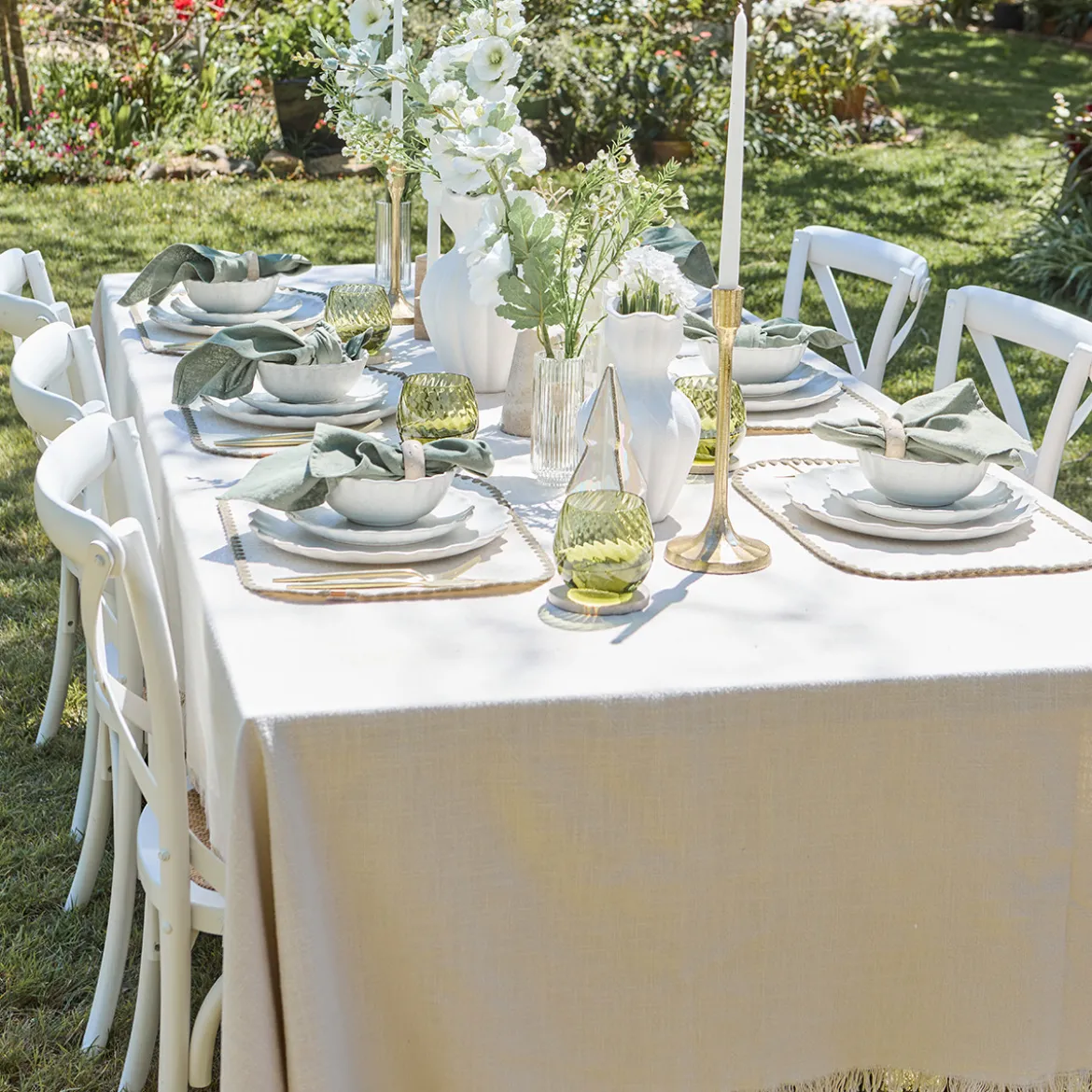 Ashra Fringed Cotton Table Cloth