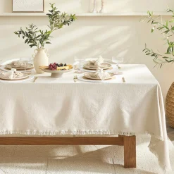 Ashra Fringed Cotton Table Cloth
