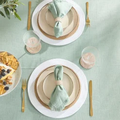 Ashra Jadeite Fringed Cotton Napkin