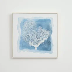 Azure Coral Textured Wall Art
