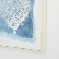 Azure Coral Textured Wall Art