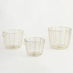 Bailey Gold Wire Basket