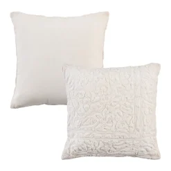 Belize Embroidered Chenille Feather Cushion