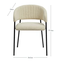 Blake Cream Boucle Dining Chair