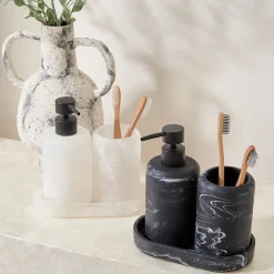 Capri Black 3 Piece Bathroom Set