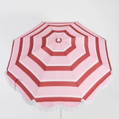 Carmelita Scalloped Fringed Beach Umbrella