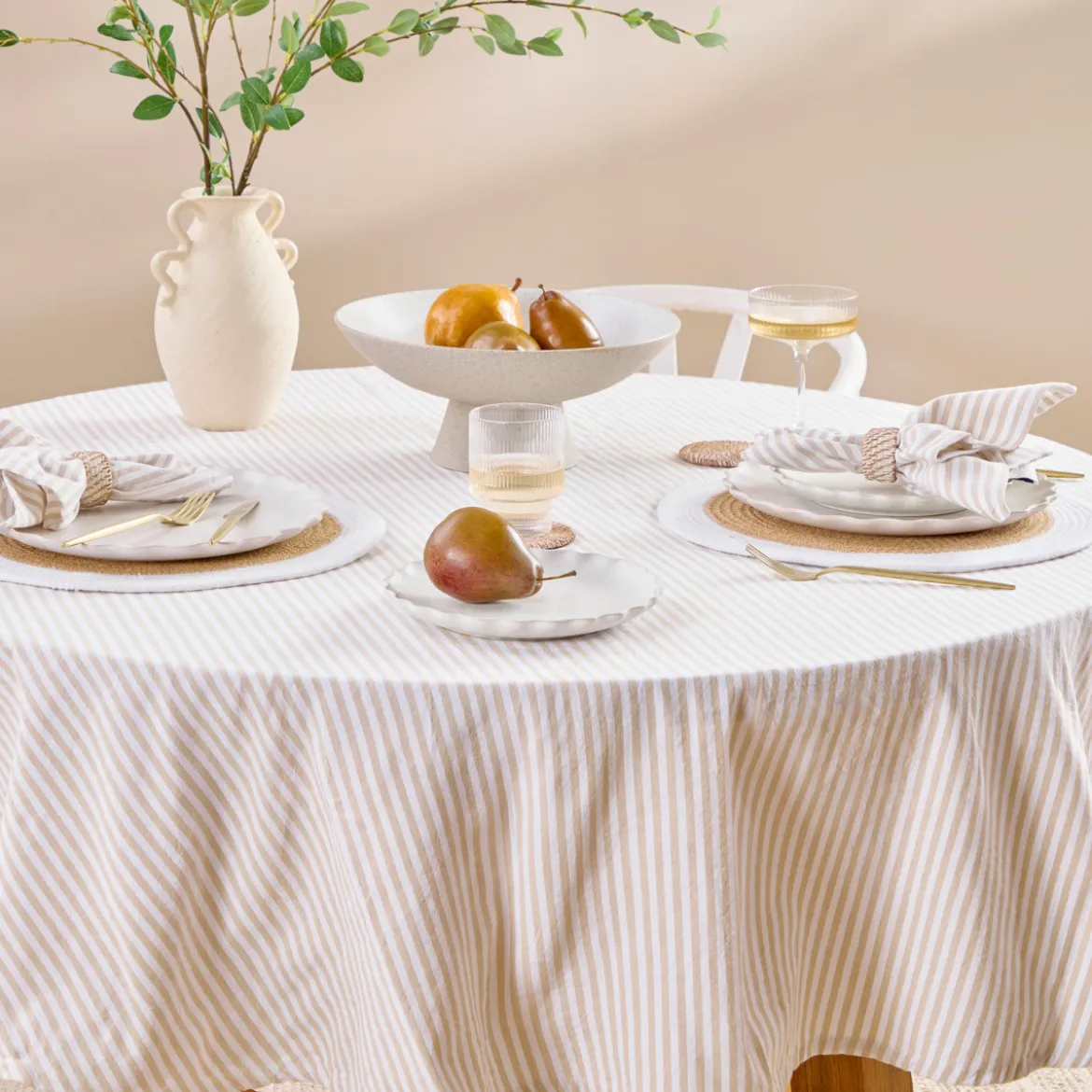 Catania Stripe Cotton Table Cloth