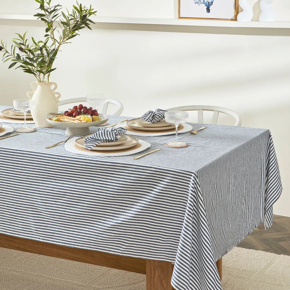 Catania Stripe Cotton Table Cloth