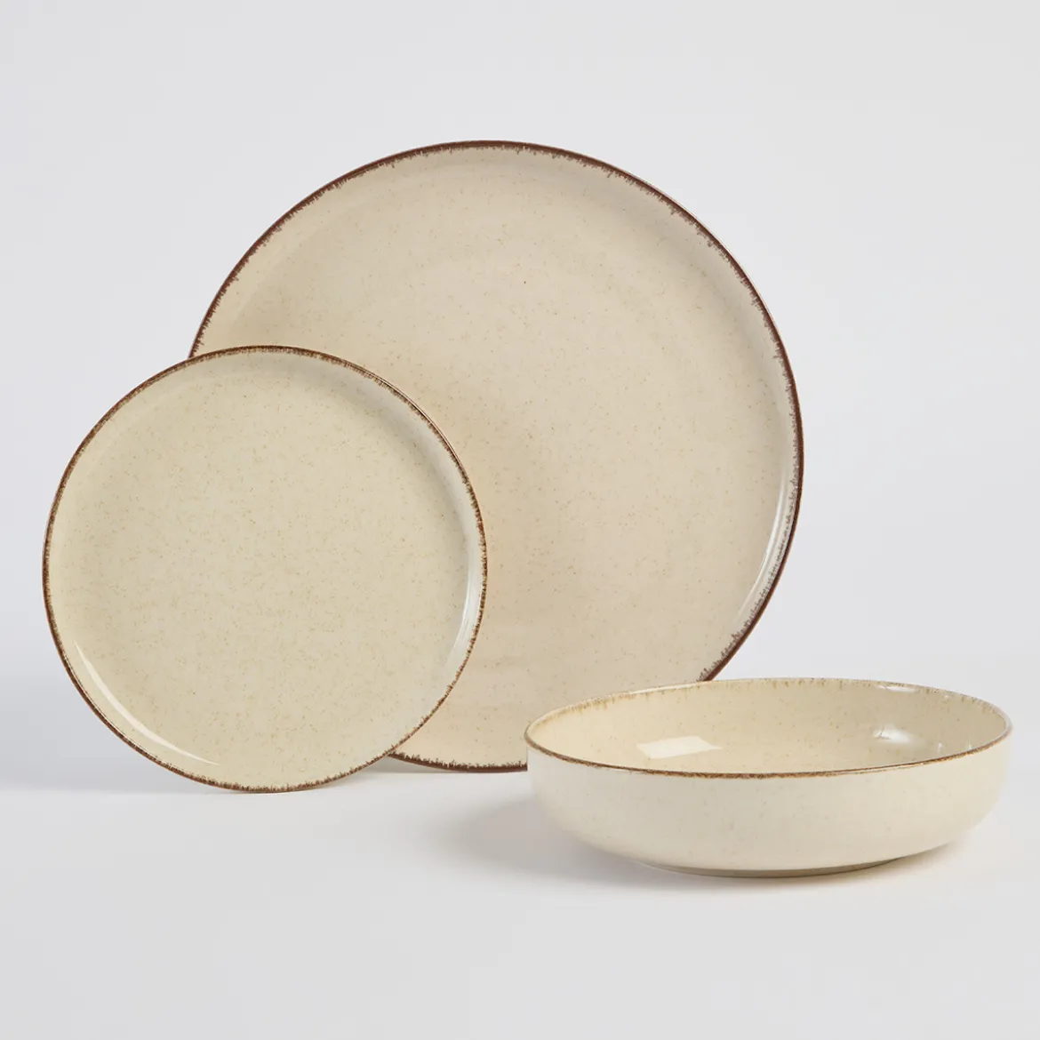 Ceramic Speckle Moonbeam Dinnerware