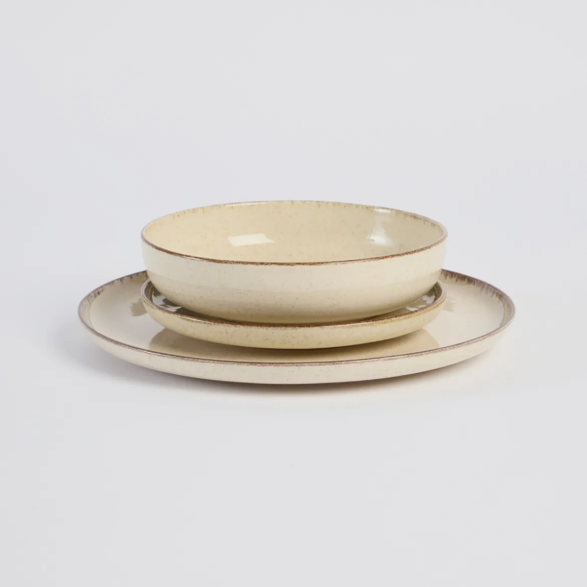 Ceramic Speckle Moonbeam Dinnerware