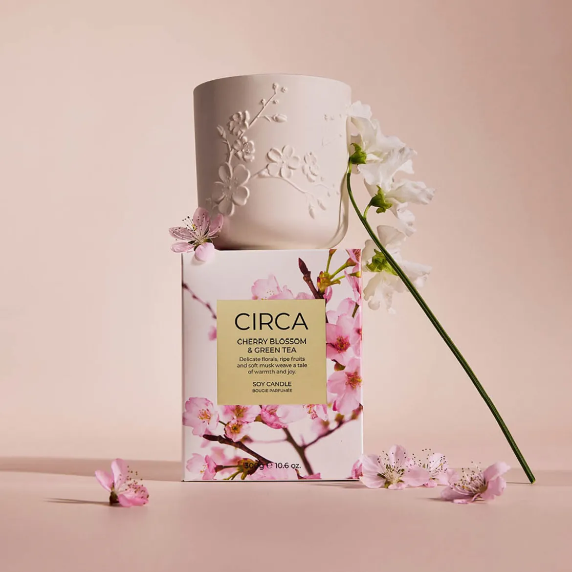 Cherry Blossom & Green Tea 300g Candle