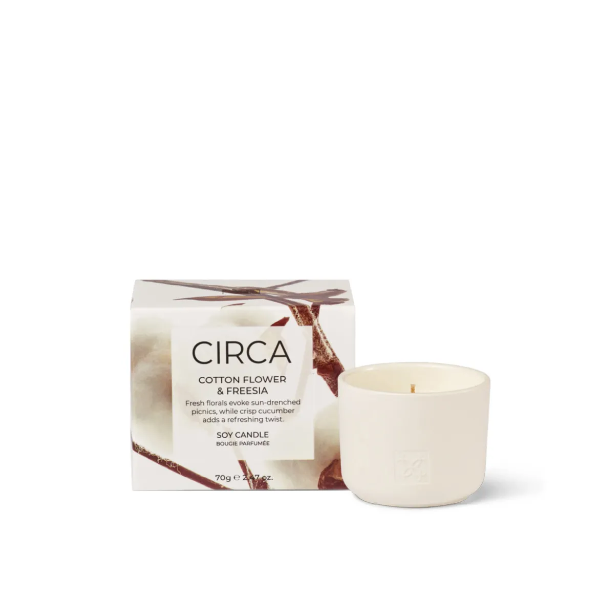 Cotton Flower & Freesia 70g Candle