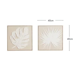 Culgoa Leaf Textured Framed Wall Art