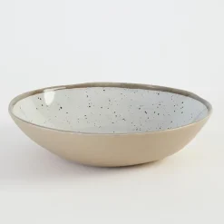 Dapple White Bamboo Melamine Outdoor Serveware