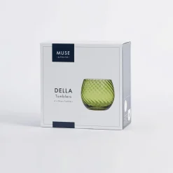 Della Green Tumbler Glass Set of 4