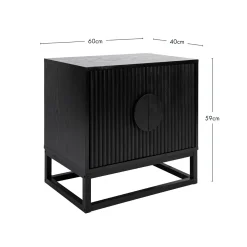 Dutton Black Bedside Table