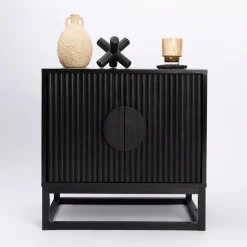Dutton Black Bedside Table