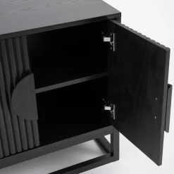 Dutton Black Bedside Table