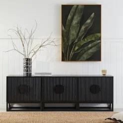 Dutton Black Bedside Table