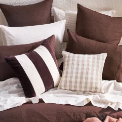 European Linen Chocolate Quilt Cover Set