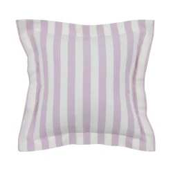 Frankie Mauve White Stripe Feather Cushion