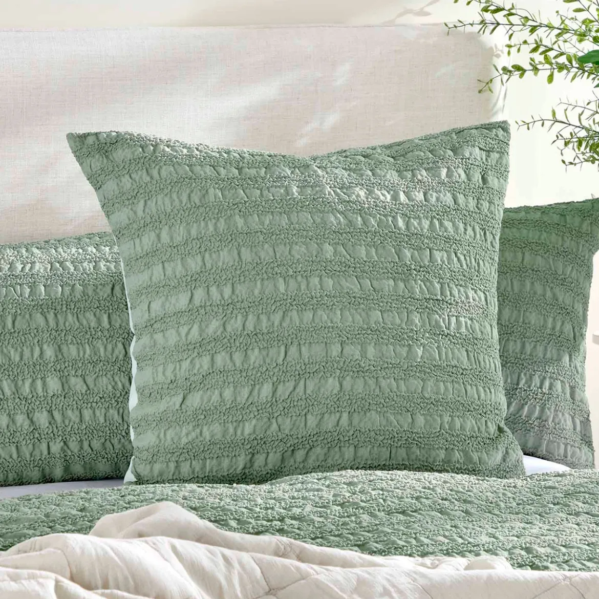 Gia Sage Green European Pillowcase