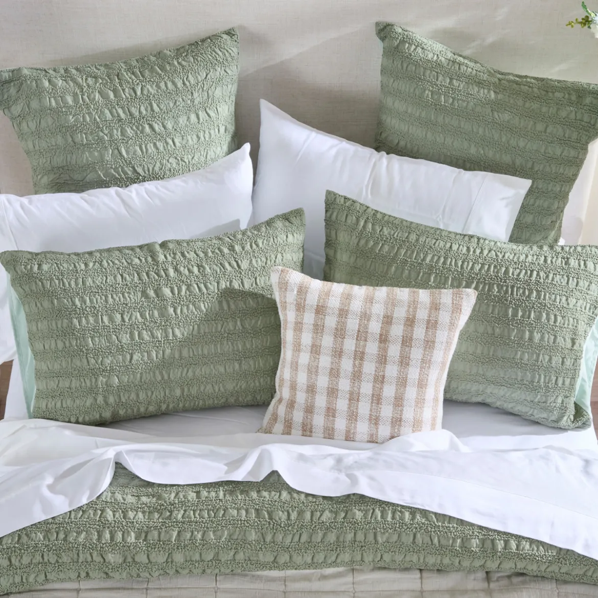 Gia Sage Green European Pillowcase