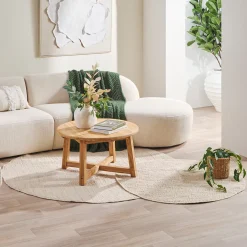 Goa Bleached Round Floor Rug