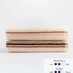 Harley Natural & Black Stripe Towel Range