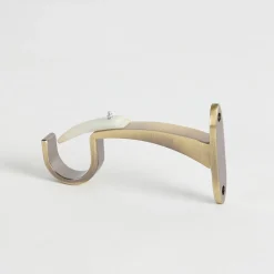 Jordan Brass Oak Veneer Extendable Rod Set