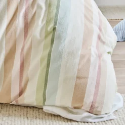Junie Reversible Stripe Quilt Cover Set