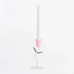 Laurel Flower Candle Holder 2pc