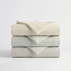 Linen Cotton Striped Sheet Set