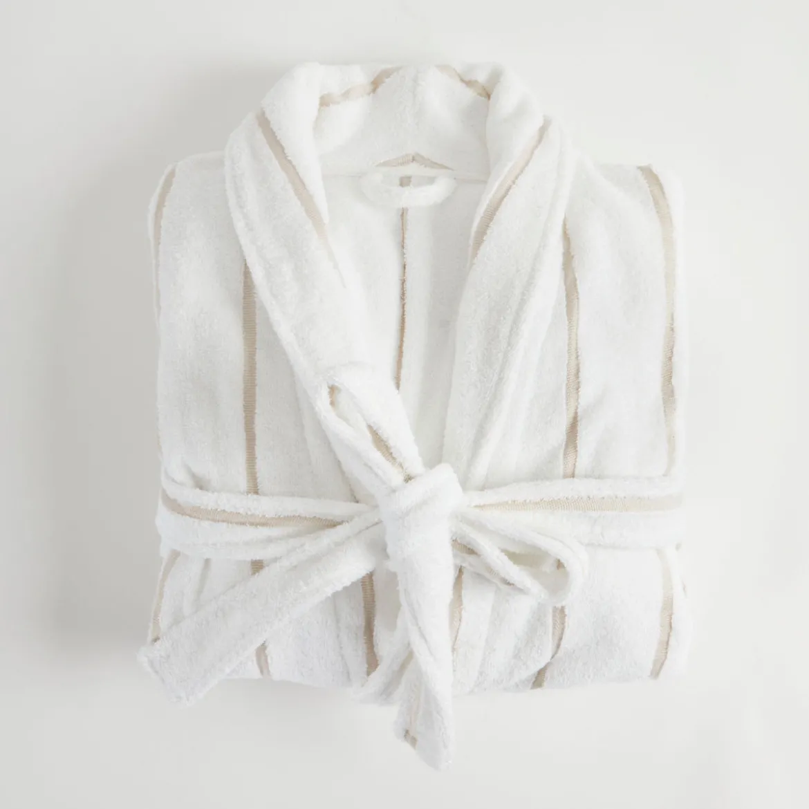 Lucy Terry Towelling White Natural Bath Robe