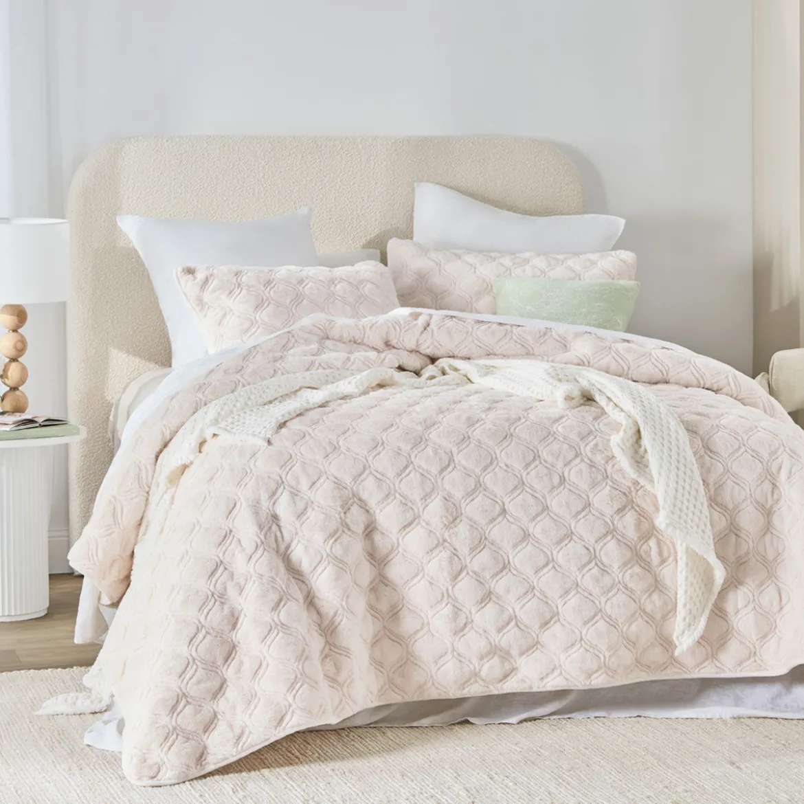 Maeve Faux Fur Coverlet Set