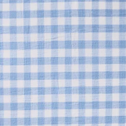 Maisie Reversible Light Blue Check Quilt Cover Set