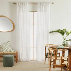 Marina Sheer White Curtain Set of 2