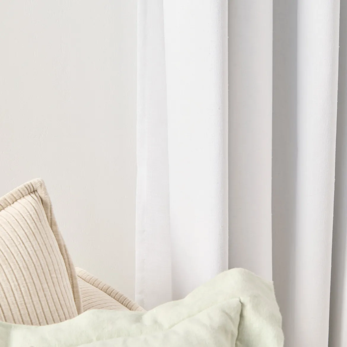 Marina White Blockout Curtain Pair 140 x 250cm
