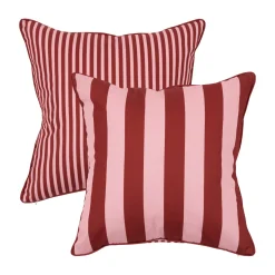 Maris Pink Stripe Reversible Outdoor Cushion