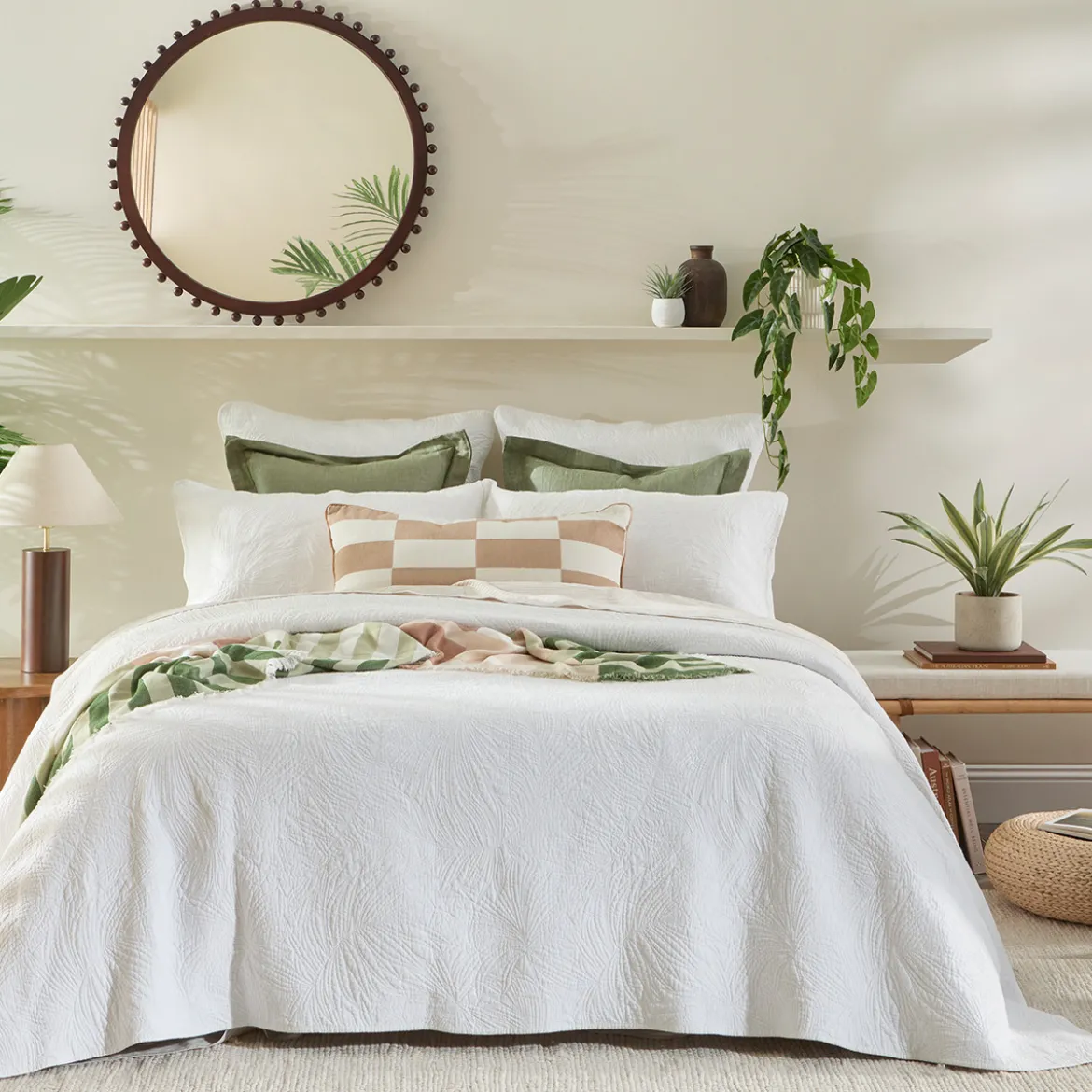 Miami Palm Coverlet Set